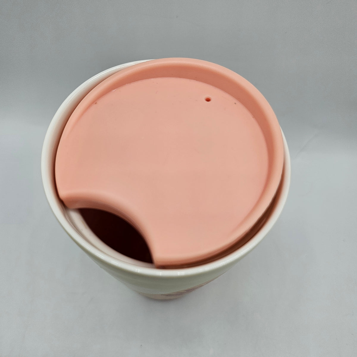 Starbucks Peach Pinecone Ceramic Travel Tumbler Mug with Lid 12oz - 2019