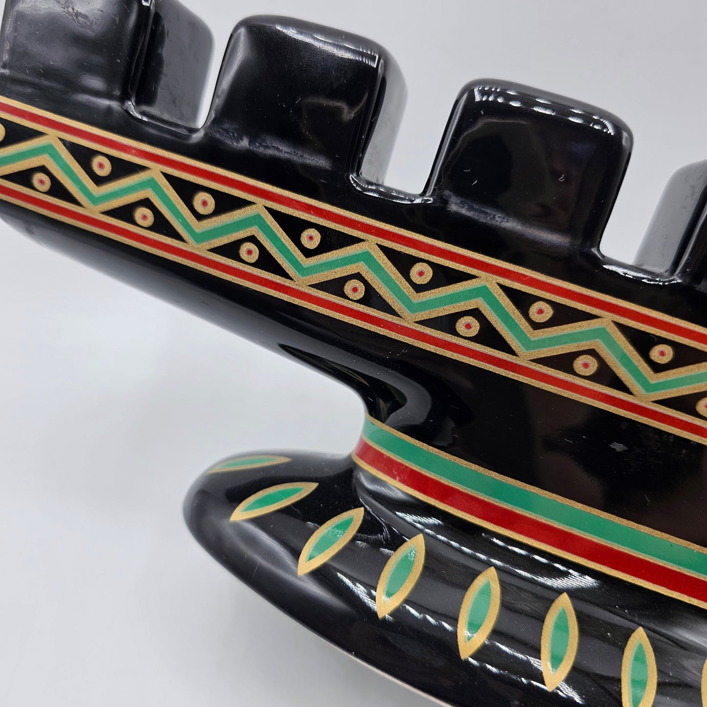 Ceramic Kwanzaa Kinara Candle Holder