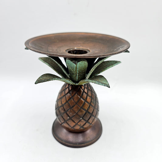 Pineapple Copper and Verdigris Patina Metal Candlestick and Candle Holder by Tommy Bahama
