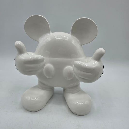 Walt Disney World Park Exclusive Mickey Mouse Figural White Ceramic Toothbrush Holder Bathroom Accessory