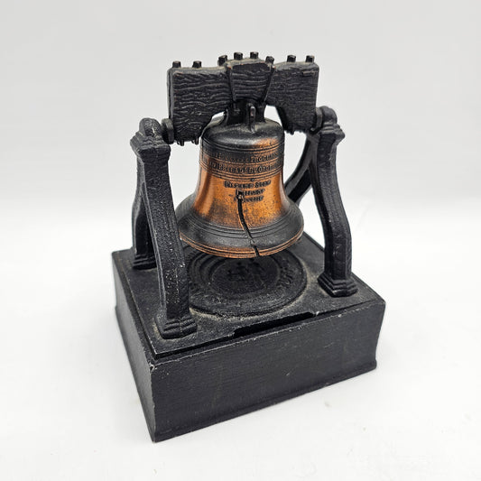 Vintage Metal Liberty Bell 1776 Coin Bank / Paperweight