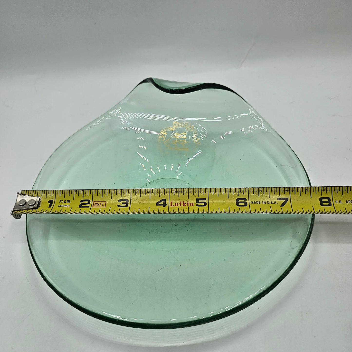 Danish Holmegaard 1954 Lipped Light Blue Glass Bowl