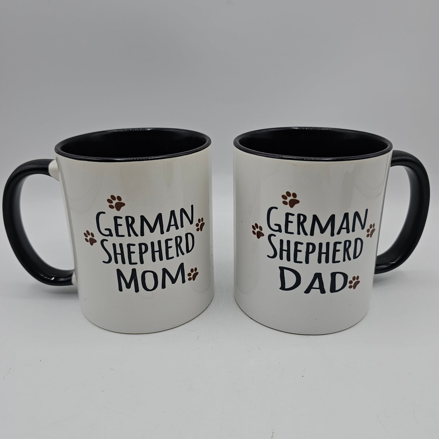 German Shepherd Dad And Mom Mug Set - Double Sided