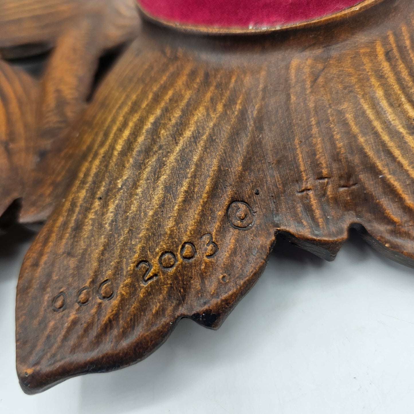 Vintage Double Maple Leaf Ceramic Trinket Tray sold by Gorsuch 2003