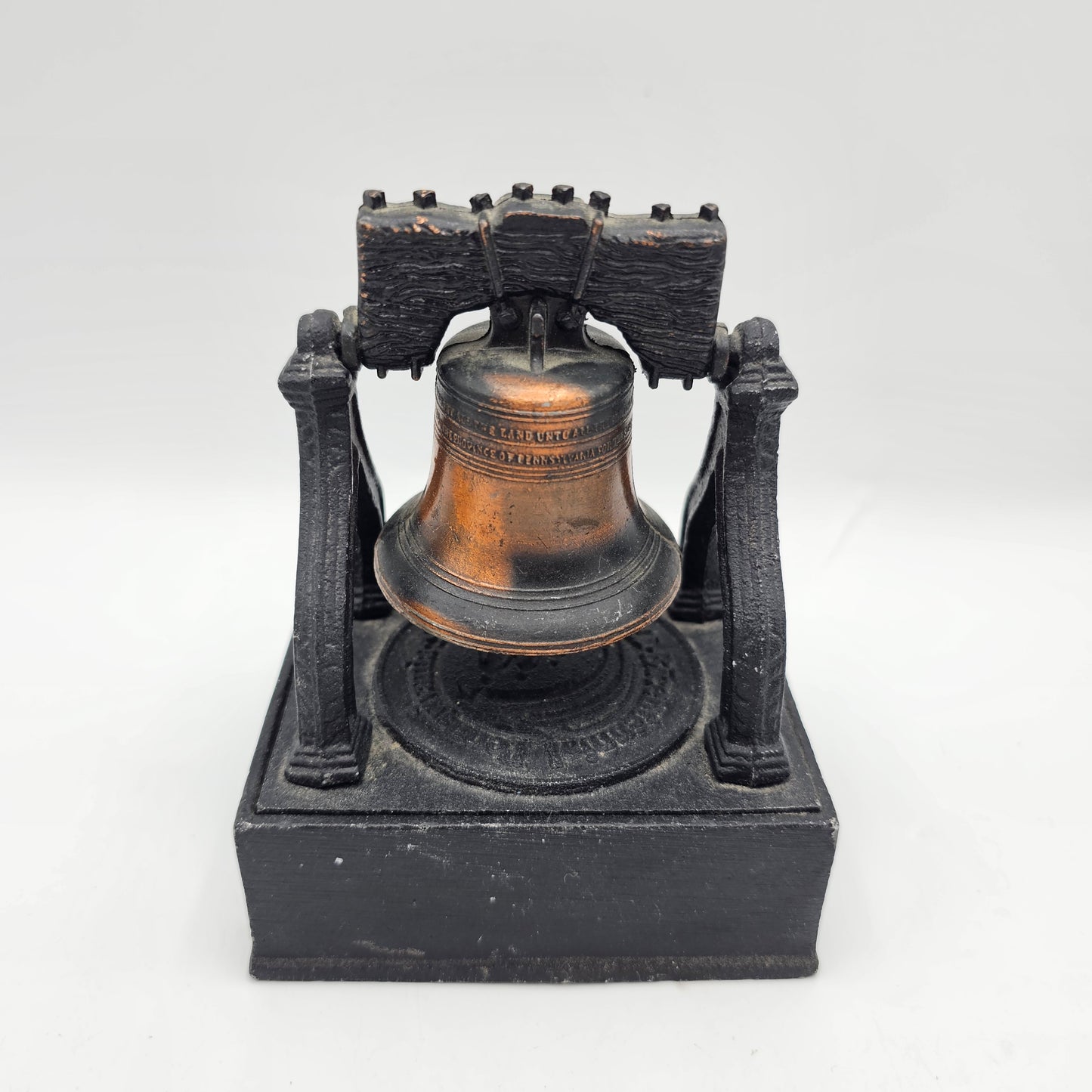 Vintage Metal Liberty Bell 1776 Coin Bank / Paperweight