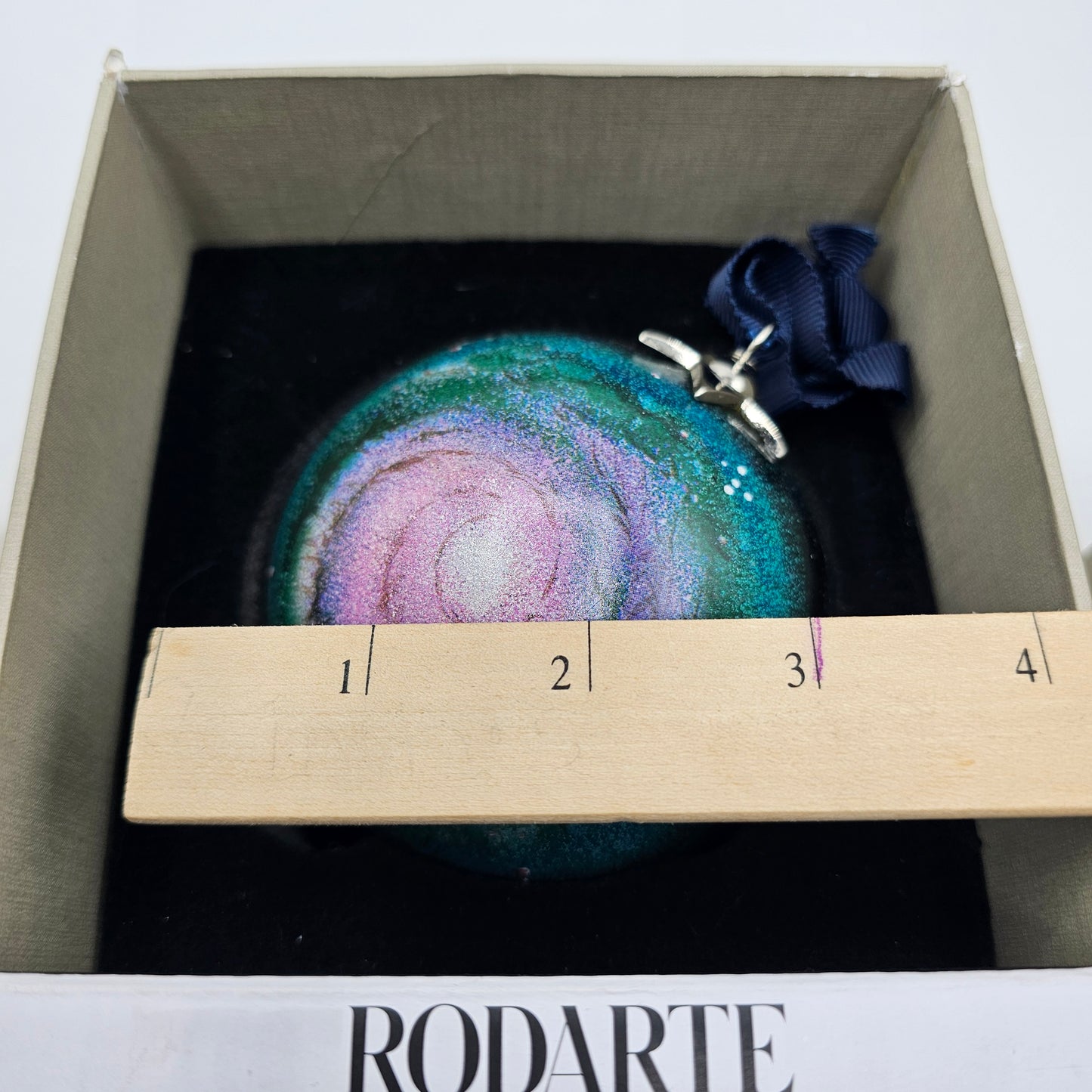 Rodarte Hand Painted Glass Ornament