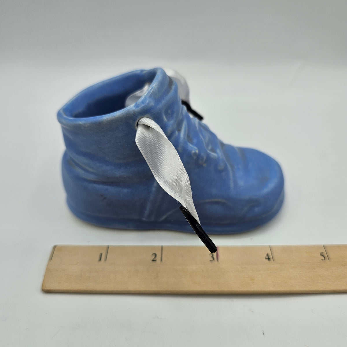 McCoy Pottery Blue Baby Shoe Planter