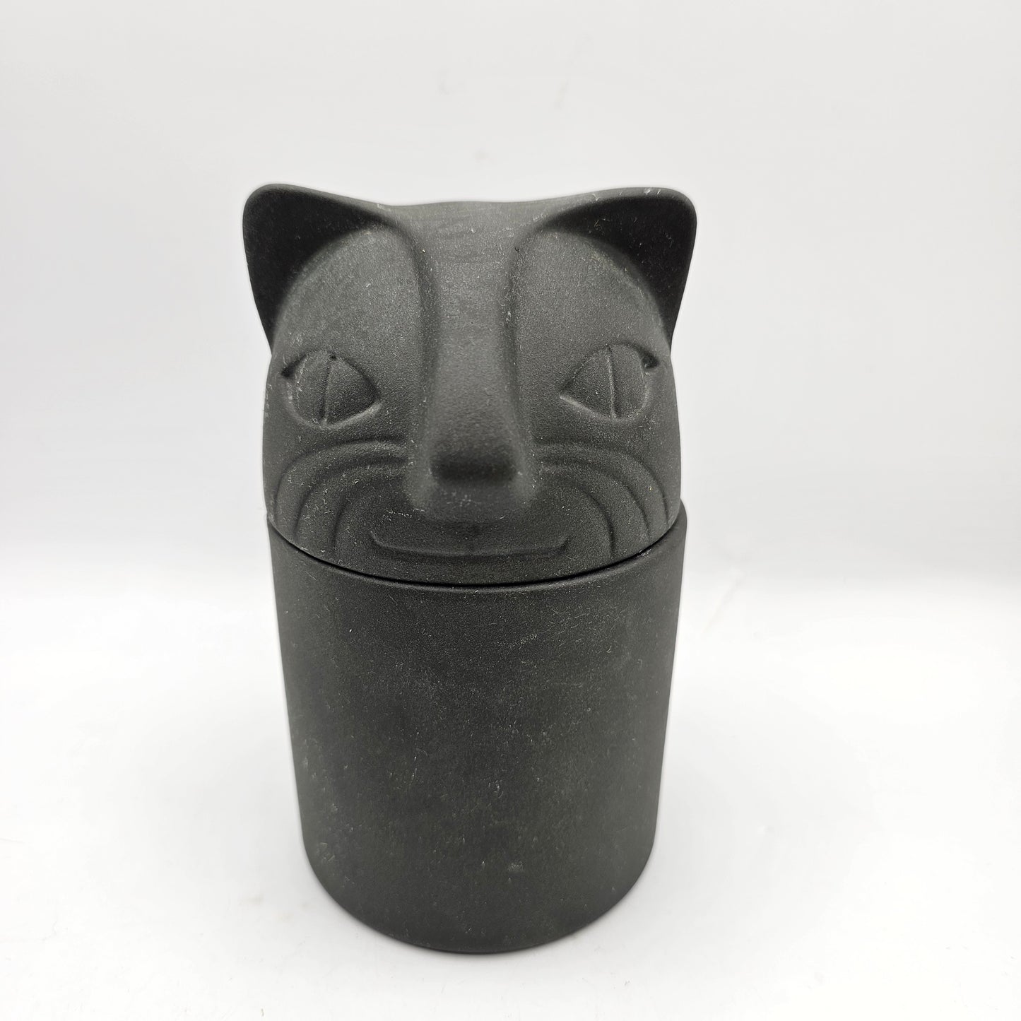 Giorgio Sant Angelo Fragrances Black Ceramic Cat Canister Aromatherapy / Trinkets