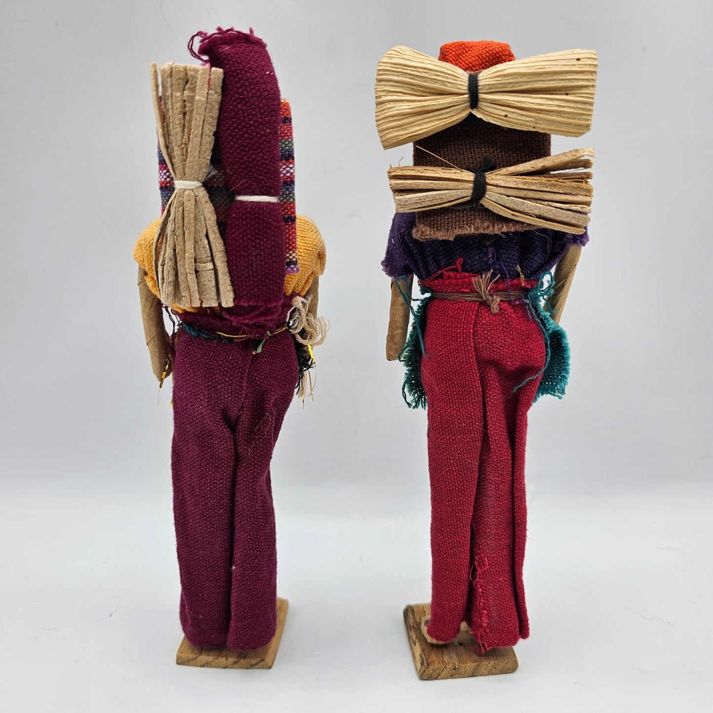 Hand Made Peruvian Doll Figures - Pair