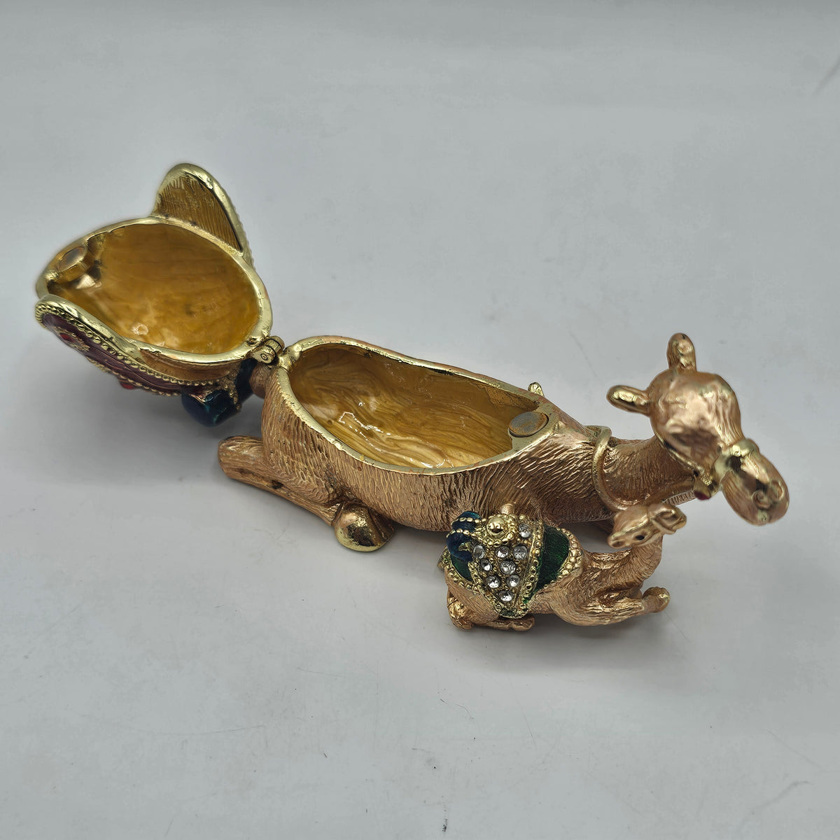 Jeweled Camel Hinged Trinket Box
