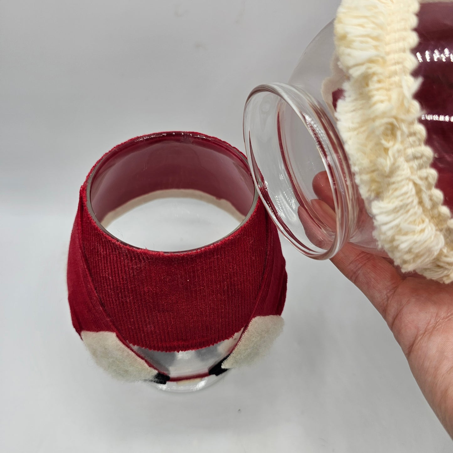 Vintage Kandy Klaus Santa Lidded Candy Dish