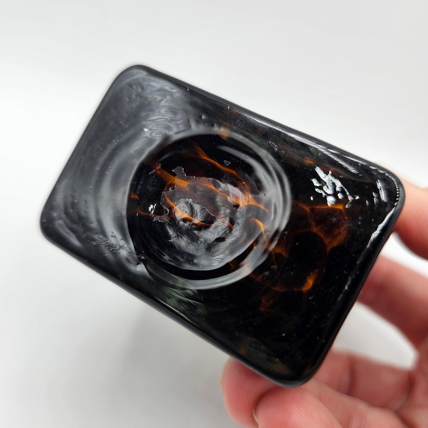 Vintage Tortoiseshell Glass Perfume Bottle