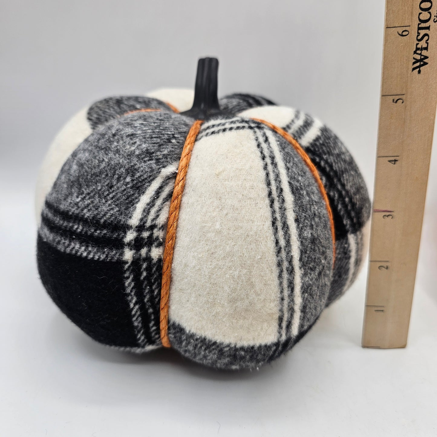 Plaid Pumpkin Decor - Set of 3
