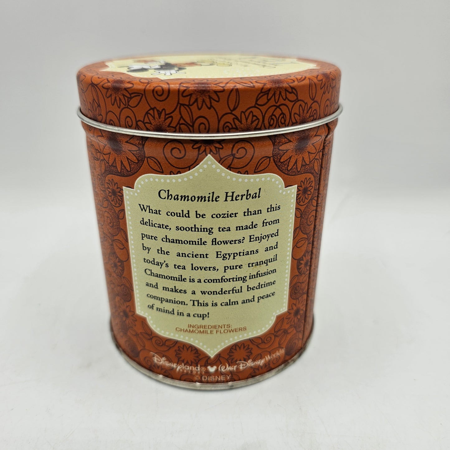Vintage Mickey Mouse Chamomile Herbal Tea Tin from Disneyland Resort