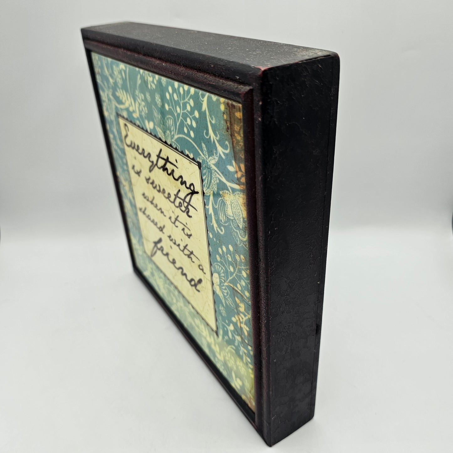 Wood Framed Friendship Tile