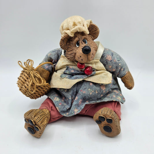 Vintage Mrs Allspice Plush Mama Bear Shelf Sitter by Russ Berrie