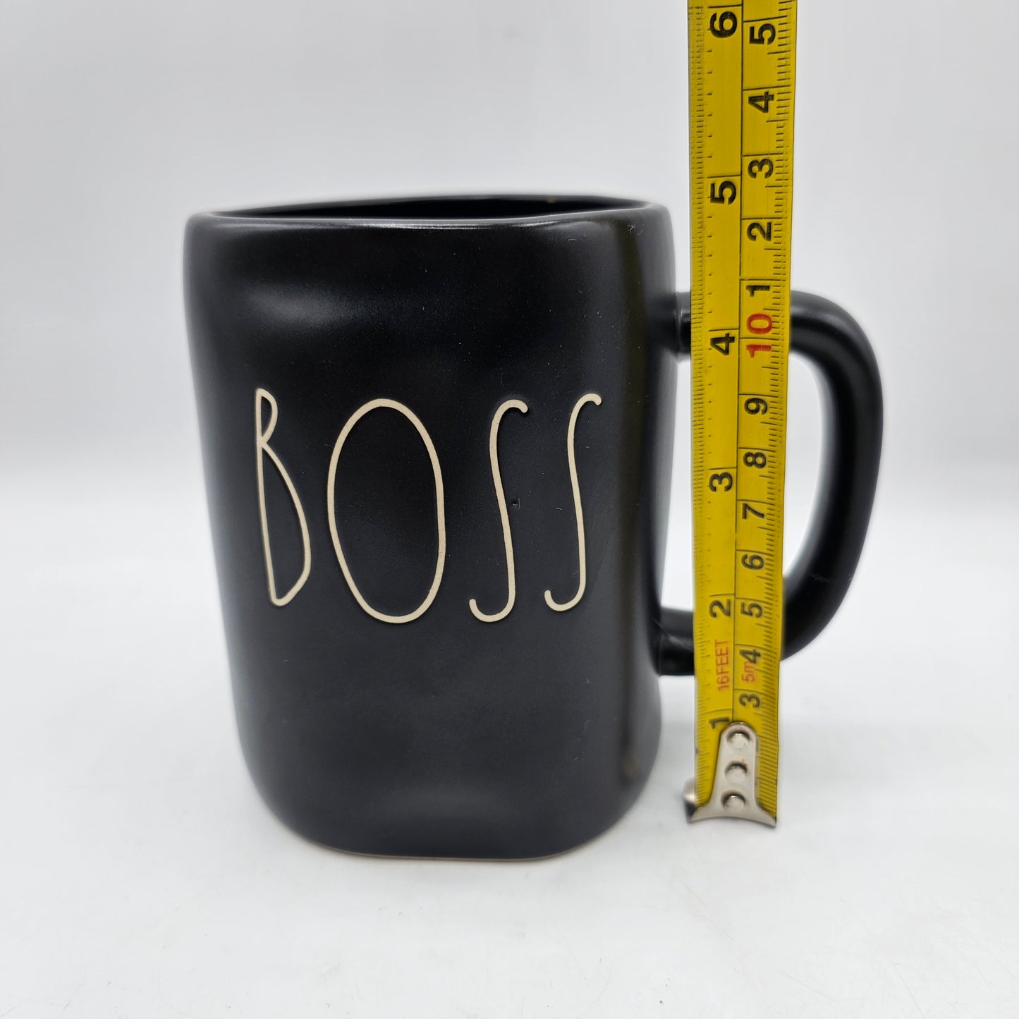 Rae Dunn Black "Boss" Mug