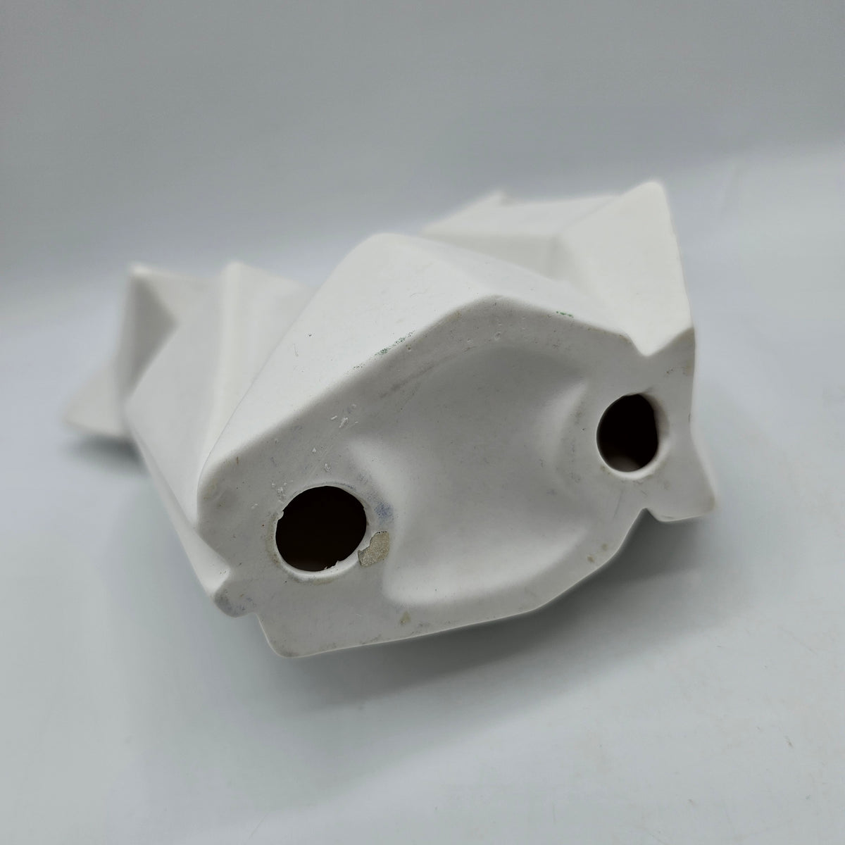 White Bisque Ceramic Origami Fox Figurine