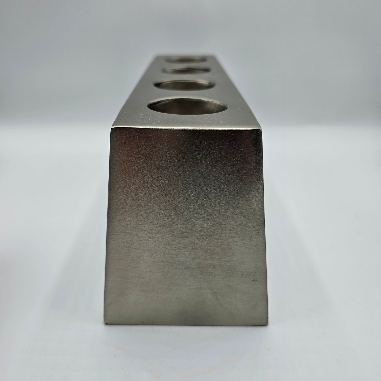 Modern Silver Tone 4-Tea Light Candle Holder Centerpiece