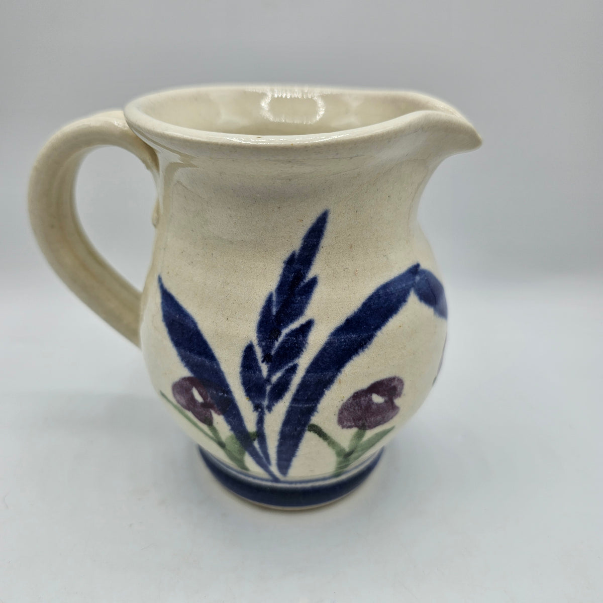 Williamsburg Pottery Creamer with Flowers