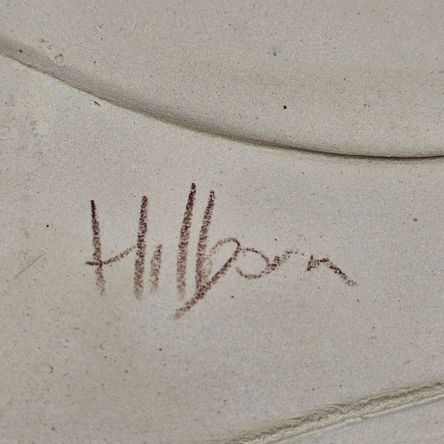 Hillborn Pottery of Canada Serving Platter with Rolled Edges and Fern Design