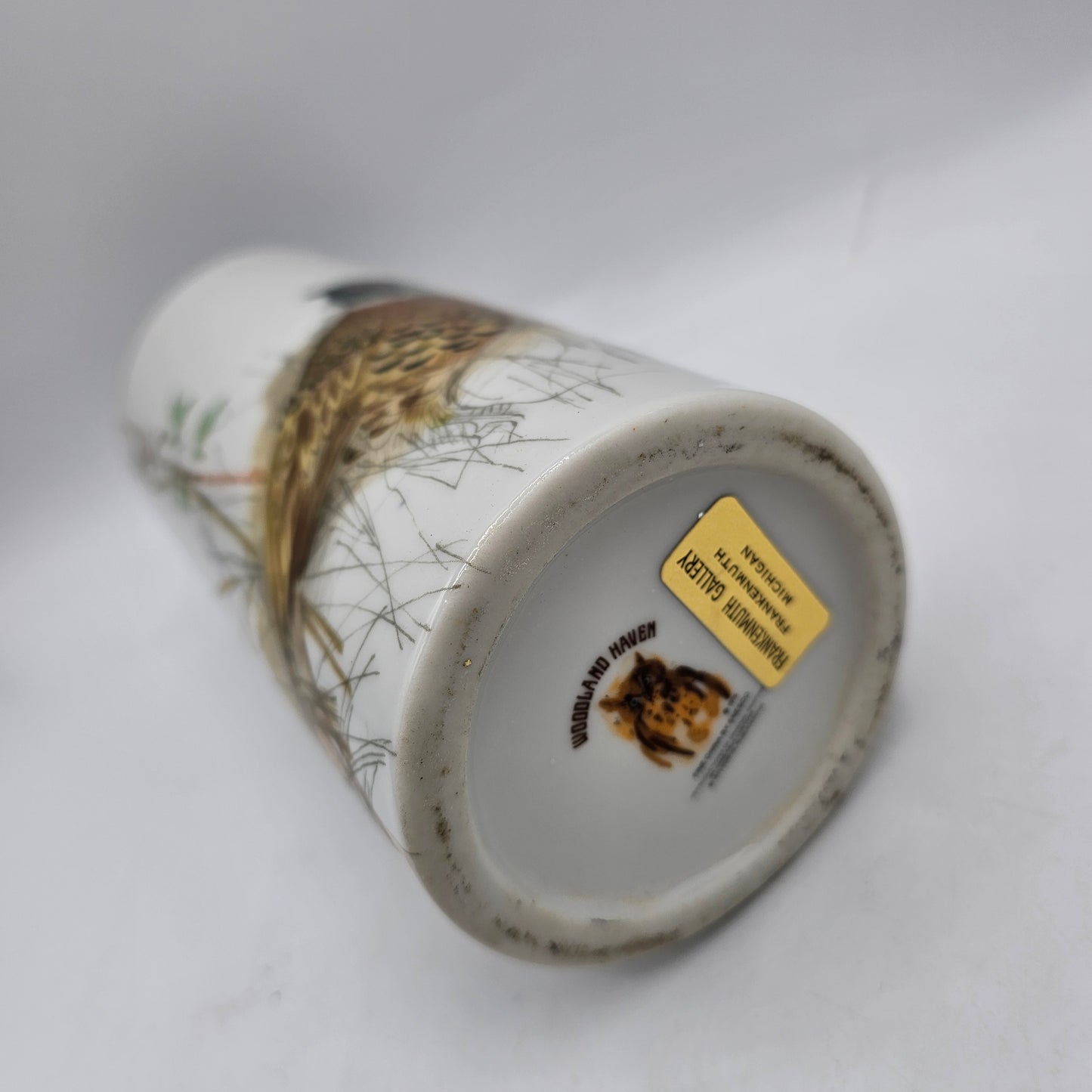 Woodland Haven Vase with Pheasant by Enesco 1976