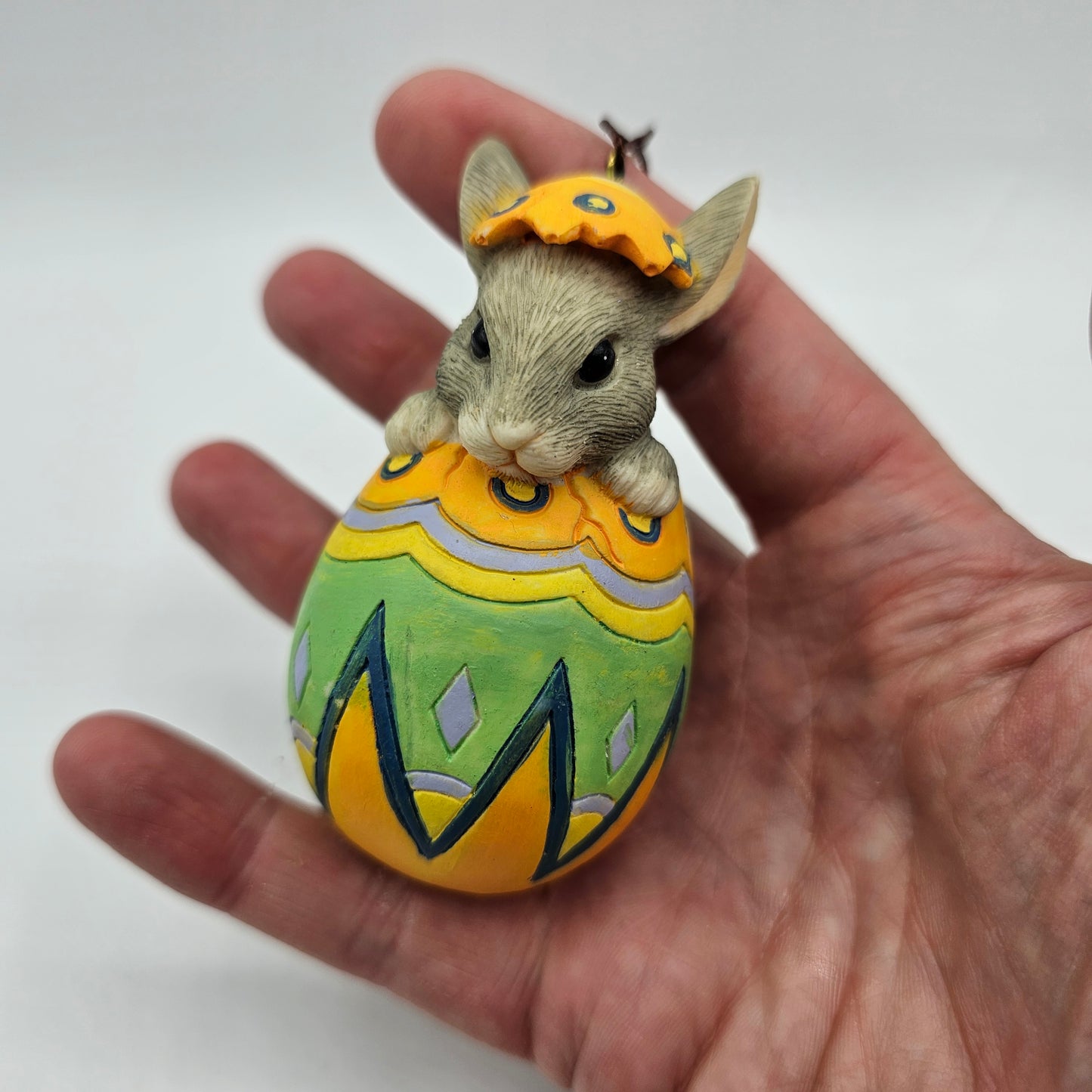 Bunny Easter Egg Ornament by Charming Tails