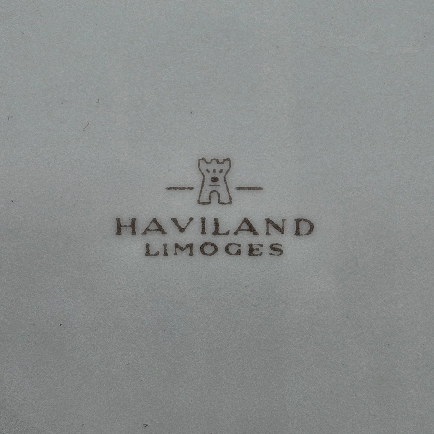 Limoges Haviland Plate with Pen and Ink Sketch Style Owl Design by Roche Popelier
