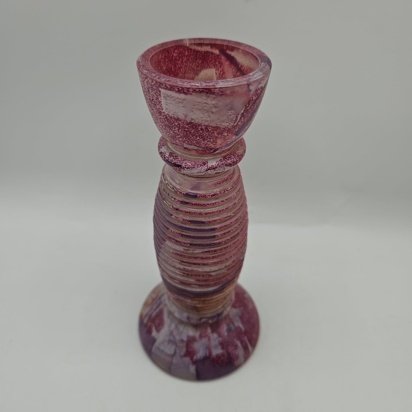 1990's Vibe Pink Painted Vase or Candlestick