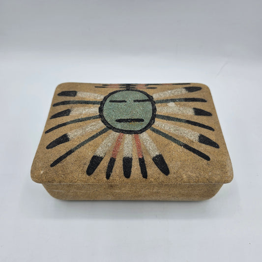 Native American Sand Art Trinket Box