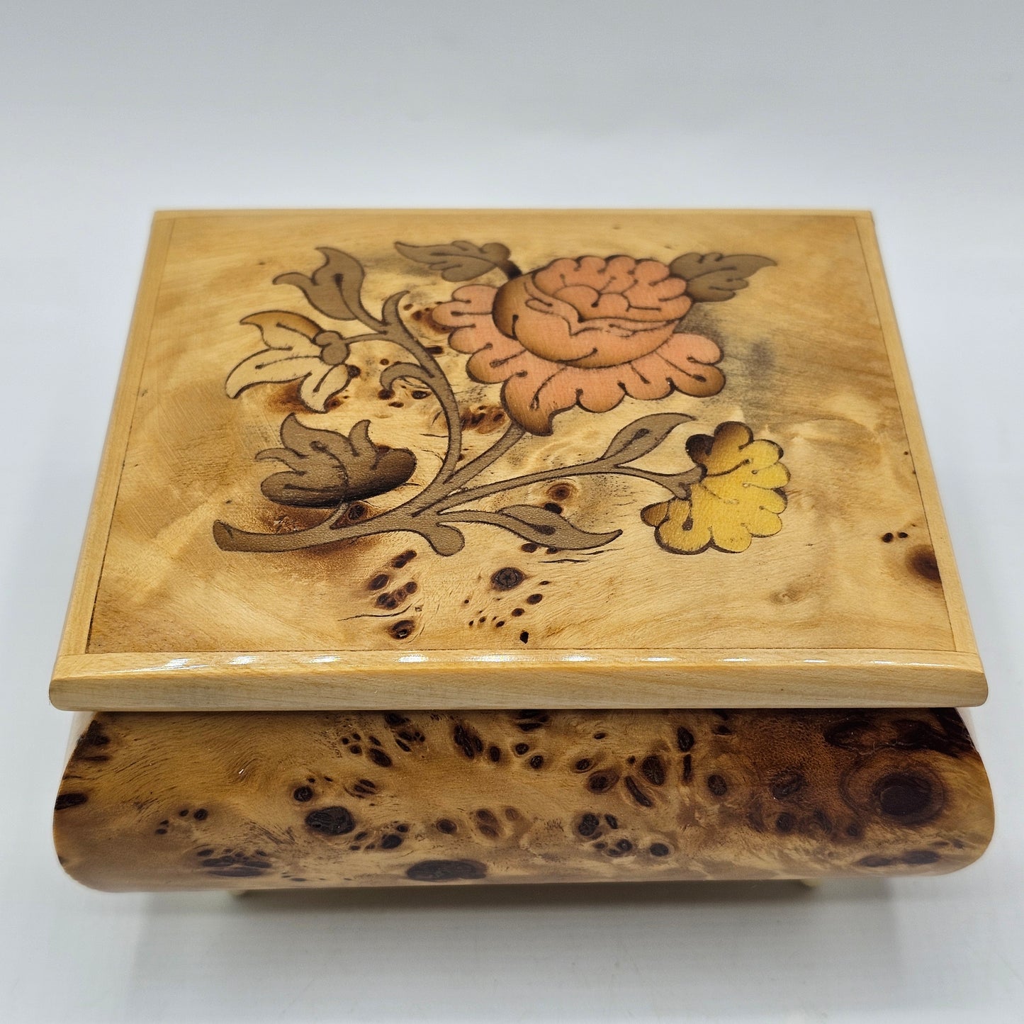 Wooden Music Box Plays Laras Theme from Dr Zhivago by Reuge