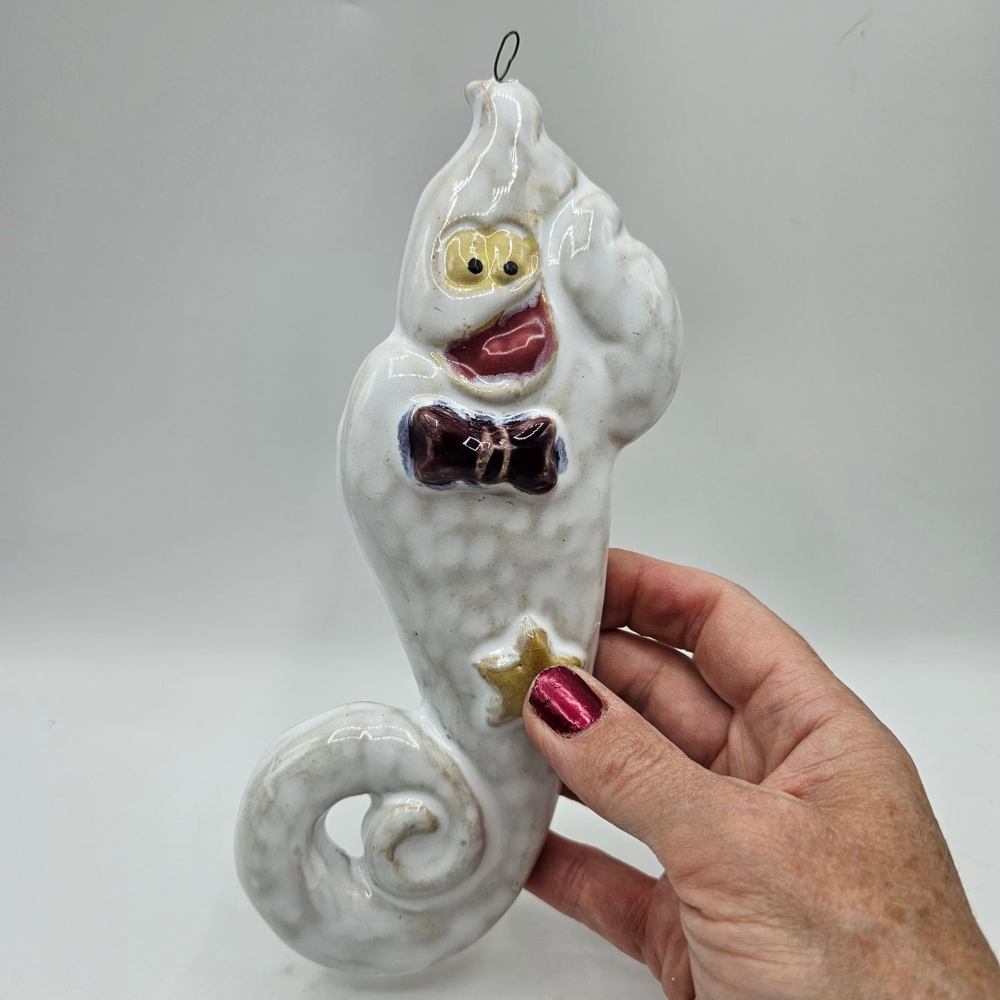 Ceramic Ghost Wall Hanging - Set of 2 (damage noted)