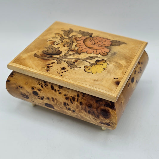 Wooden Music Box Plays Laras Theme from Dr Zhivago by Reuge
