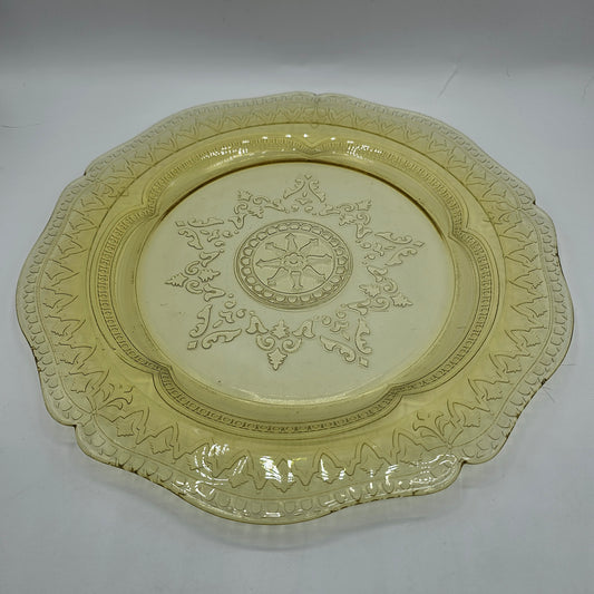 Yellow Depression Glass Plate by Federal Glass