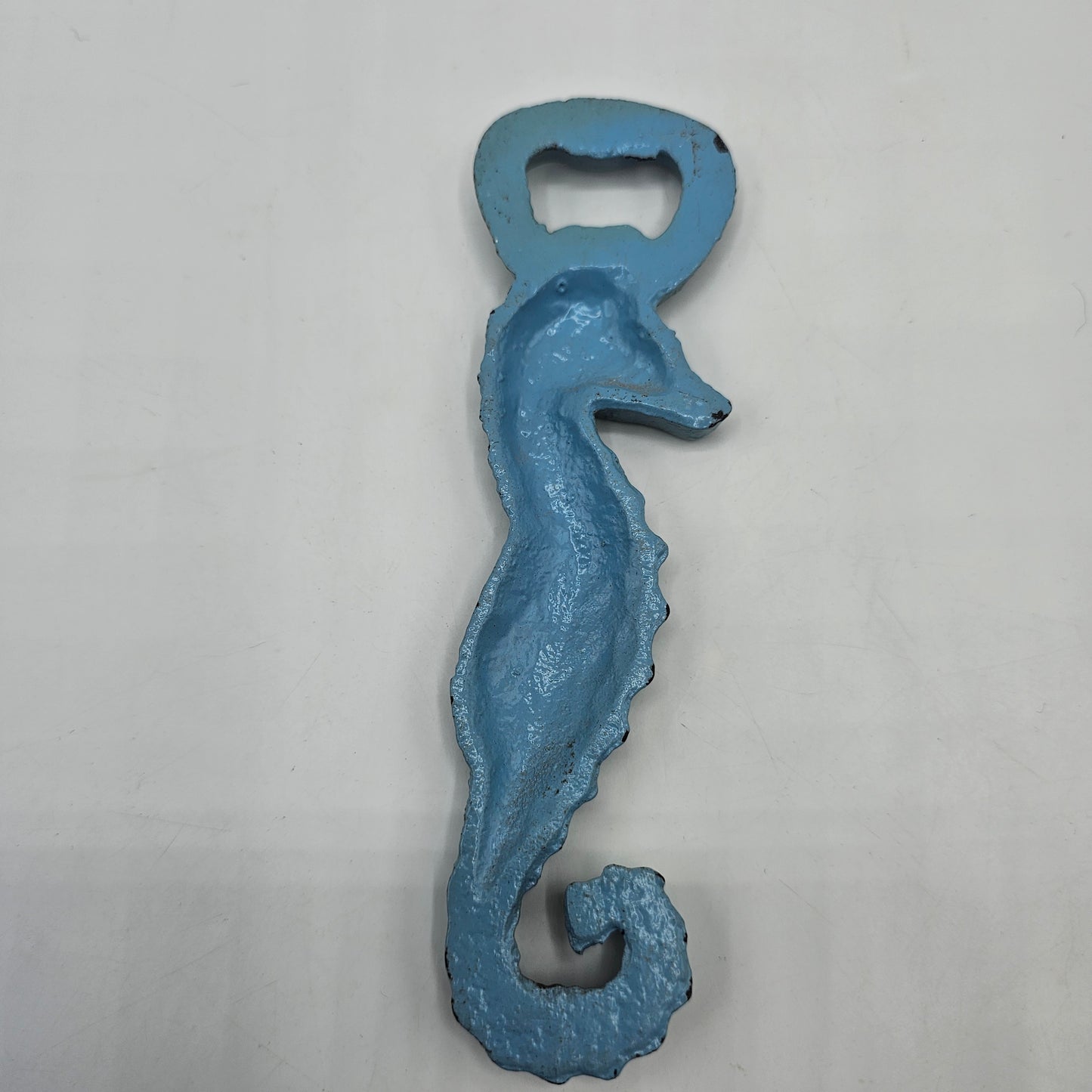 Turquiose Cast Iron Sea Horse Bottle Opener