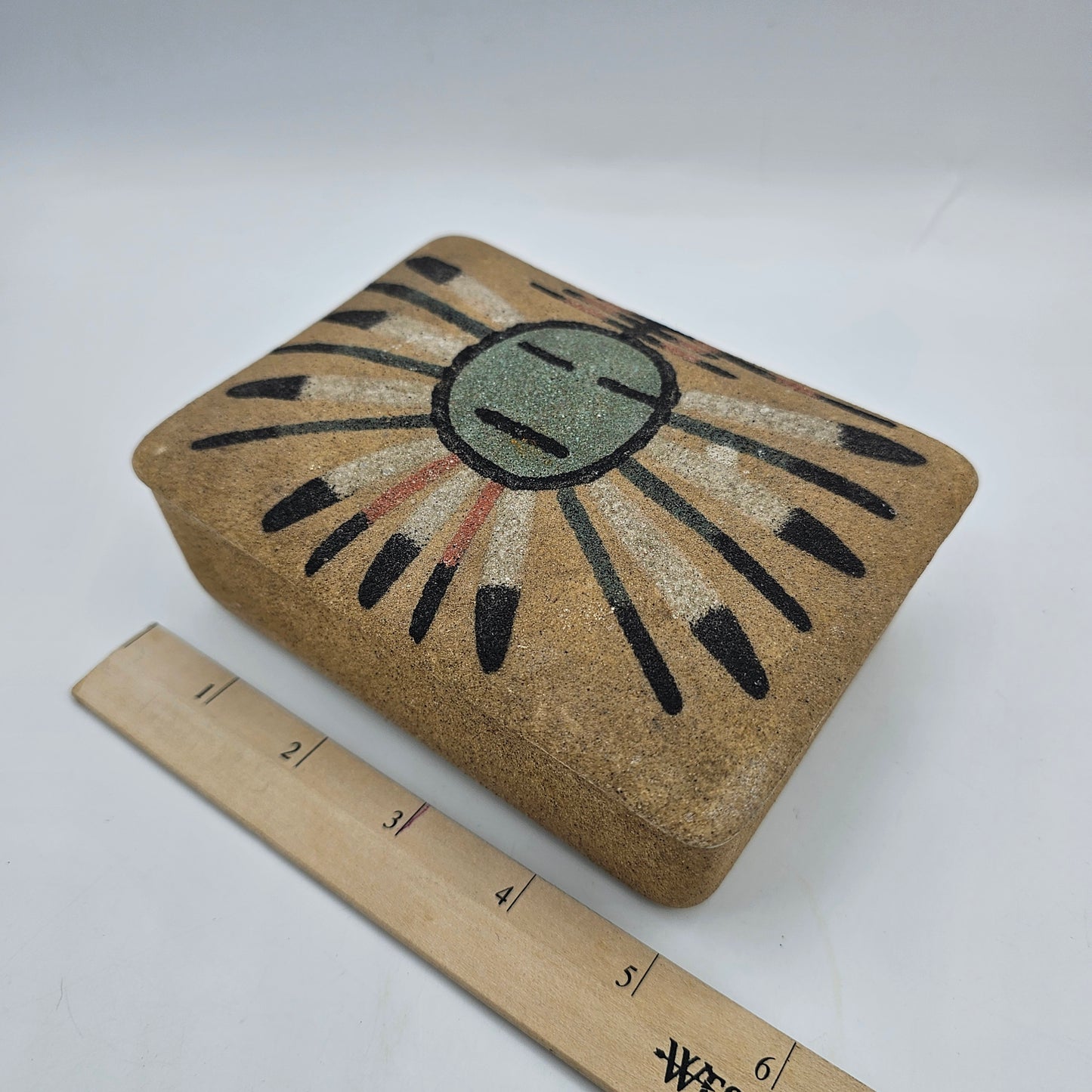 Native American Sand Art Trinket Box