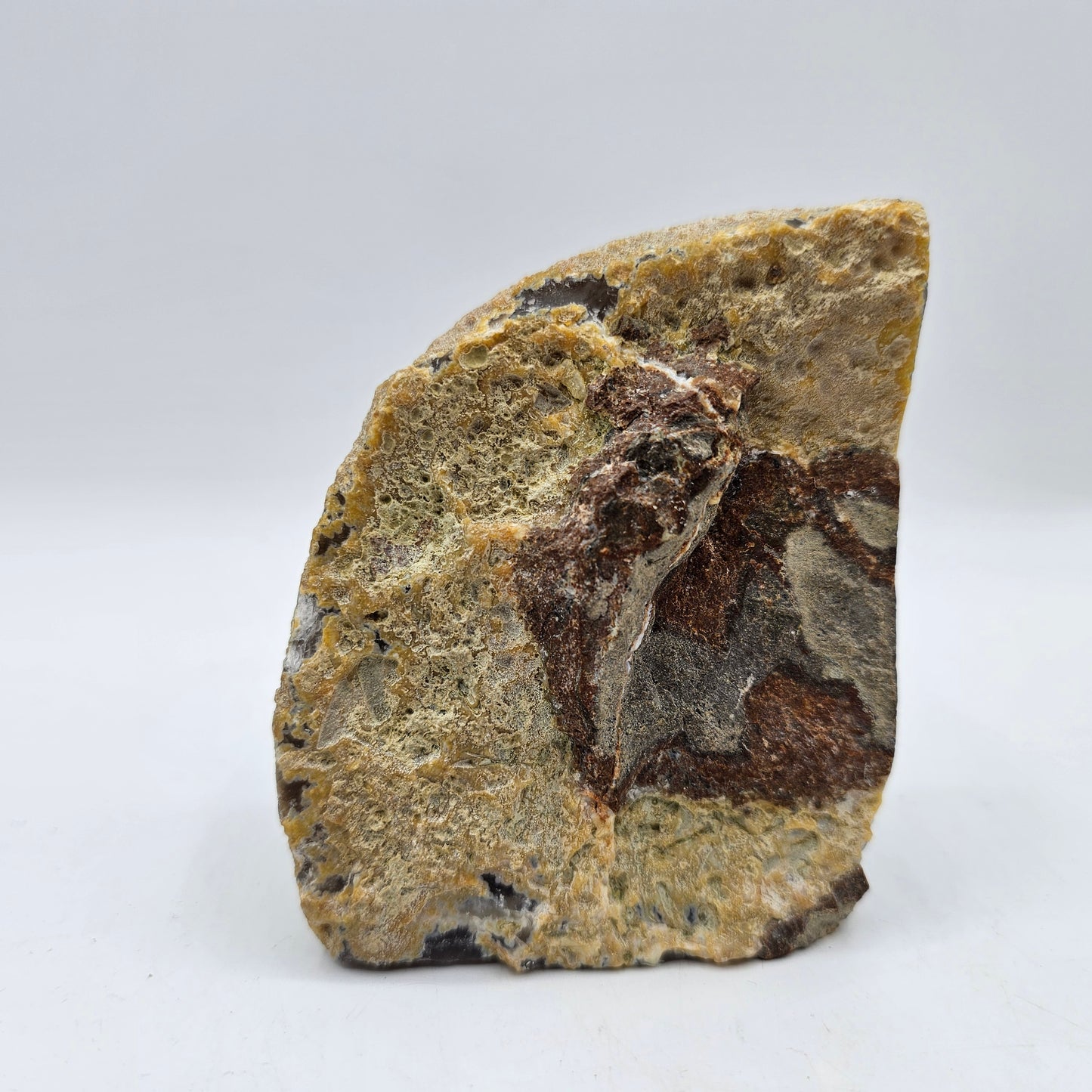 Polished Blue Gray Agate Geode Rock Bookend