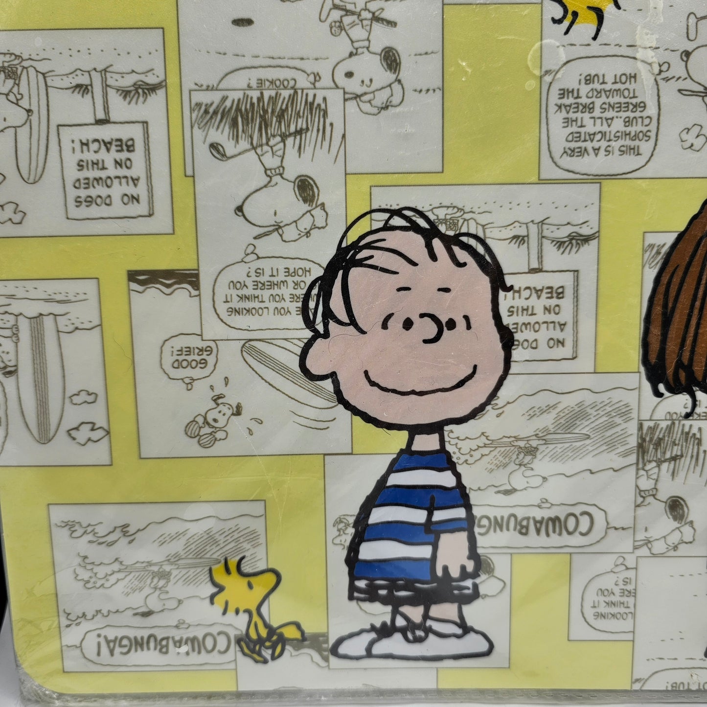 Snoopy Peanuts Plastic Placemats - Golf and Surf Themed - Set of 4