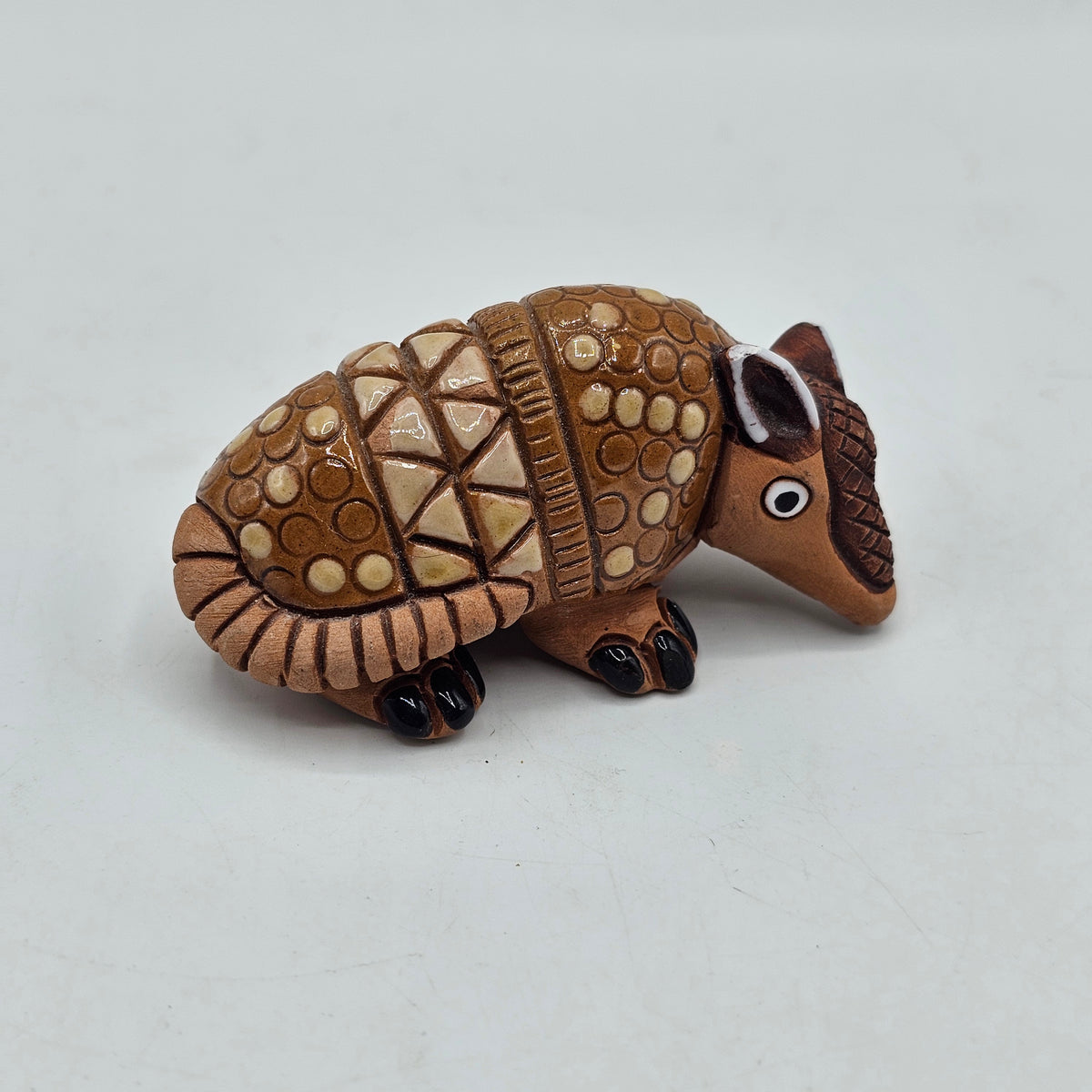 Artesania Rinconada Style Clay Pottery Armadillo Figurine