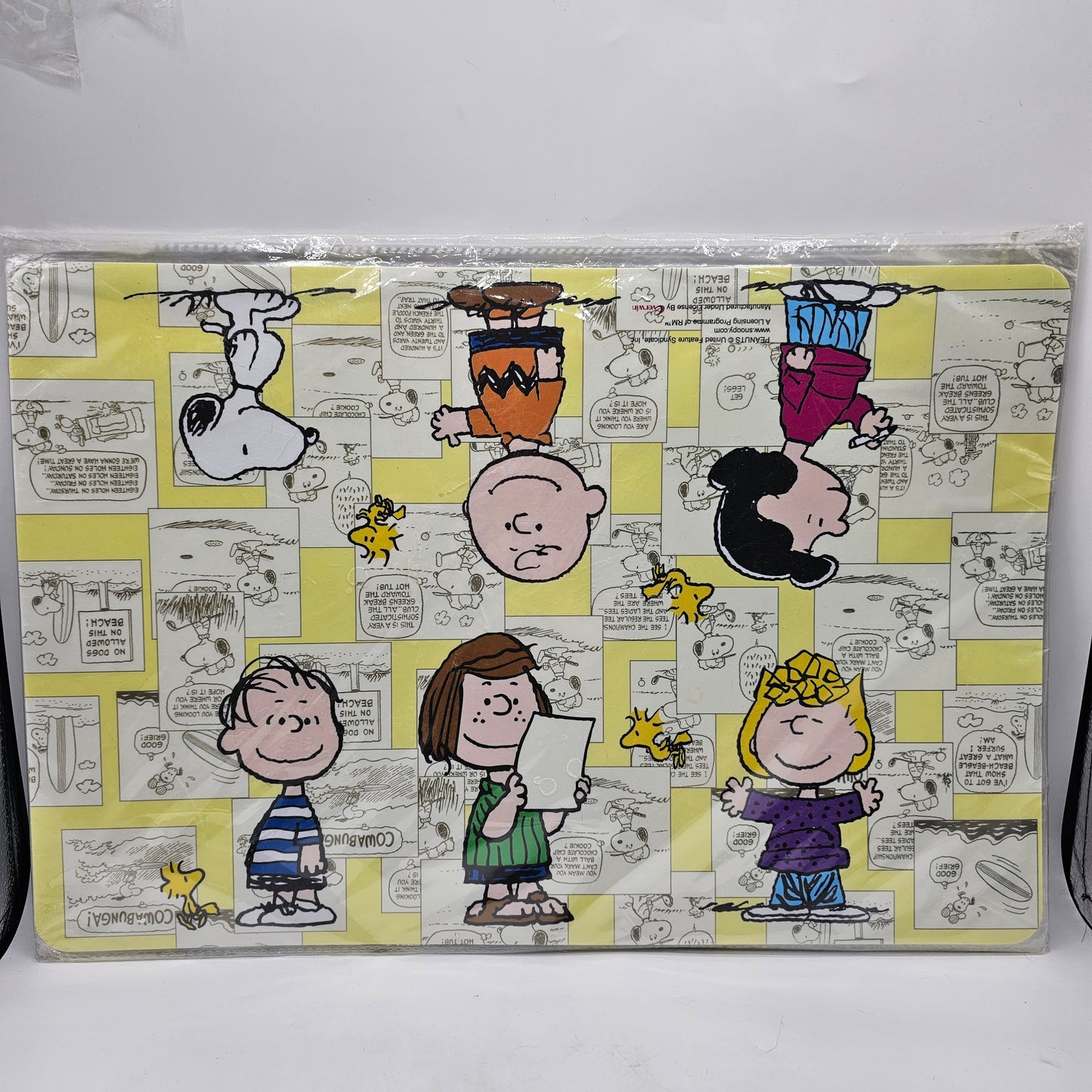 Snoopy Peanuts Plastic Placemats - Golf and Surf Themed - Set of 4
