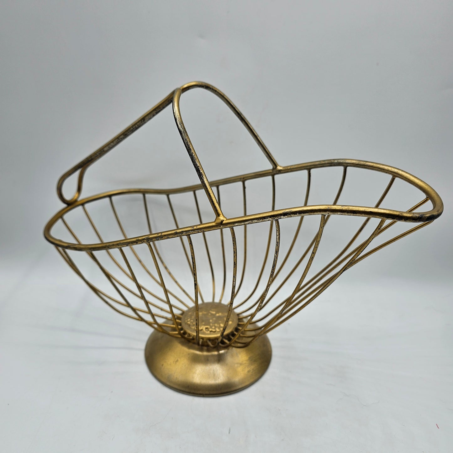Vintage Rogers Gold Tone Silver Plated Wire Wine Bottle Holder and Server
