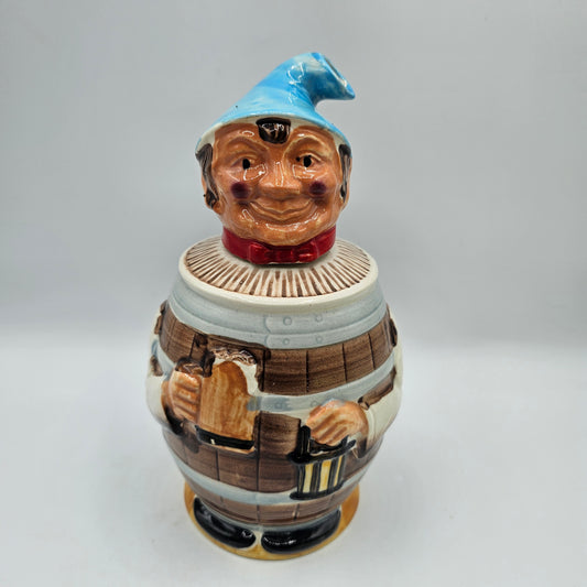 Vintage Fairycore Barrel Elf Ceramic Whiskey Decanter EW Nikoniko Import