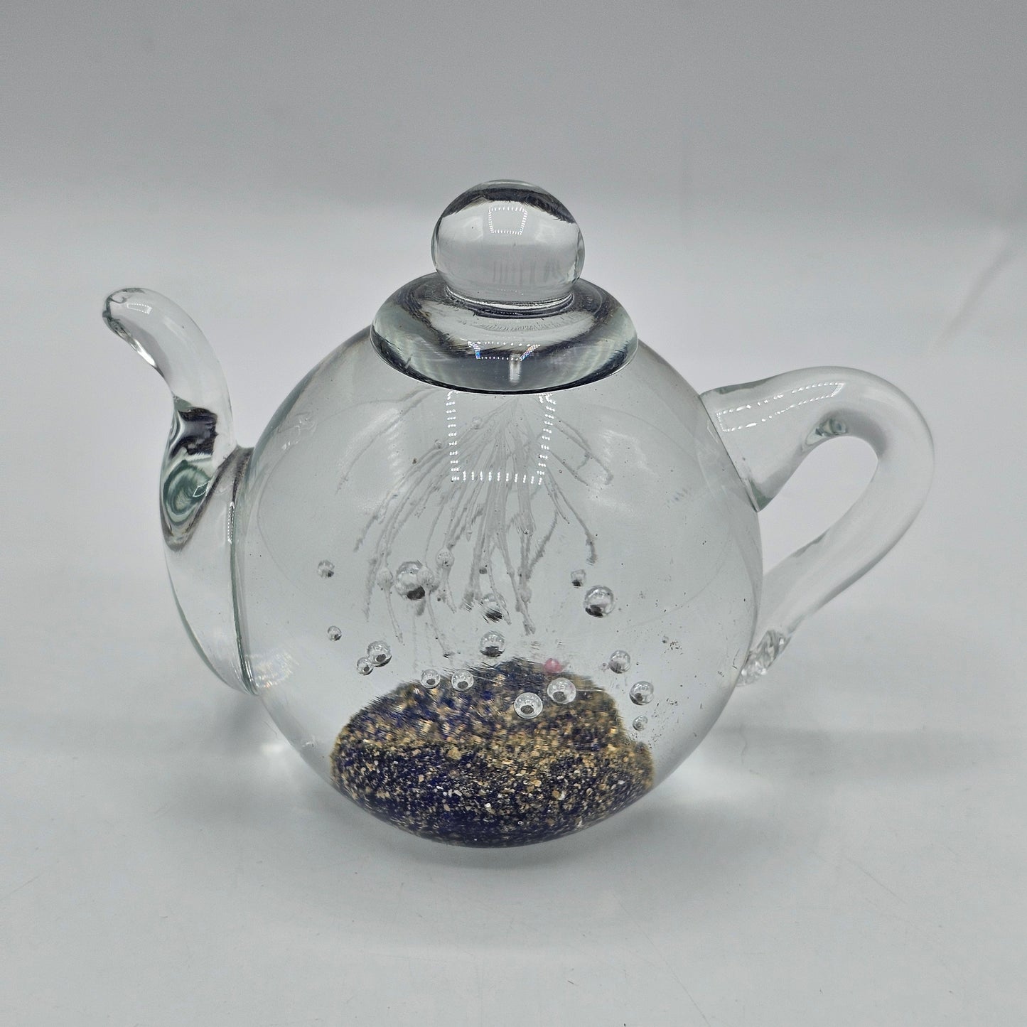Art Glass Teapot Paperweight