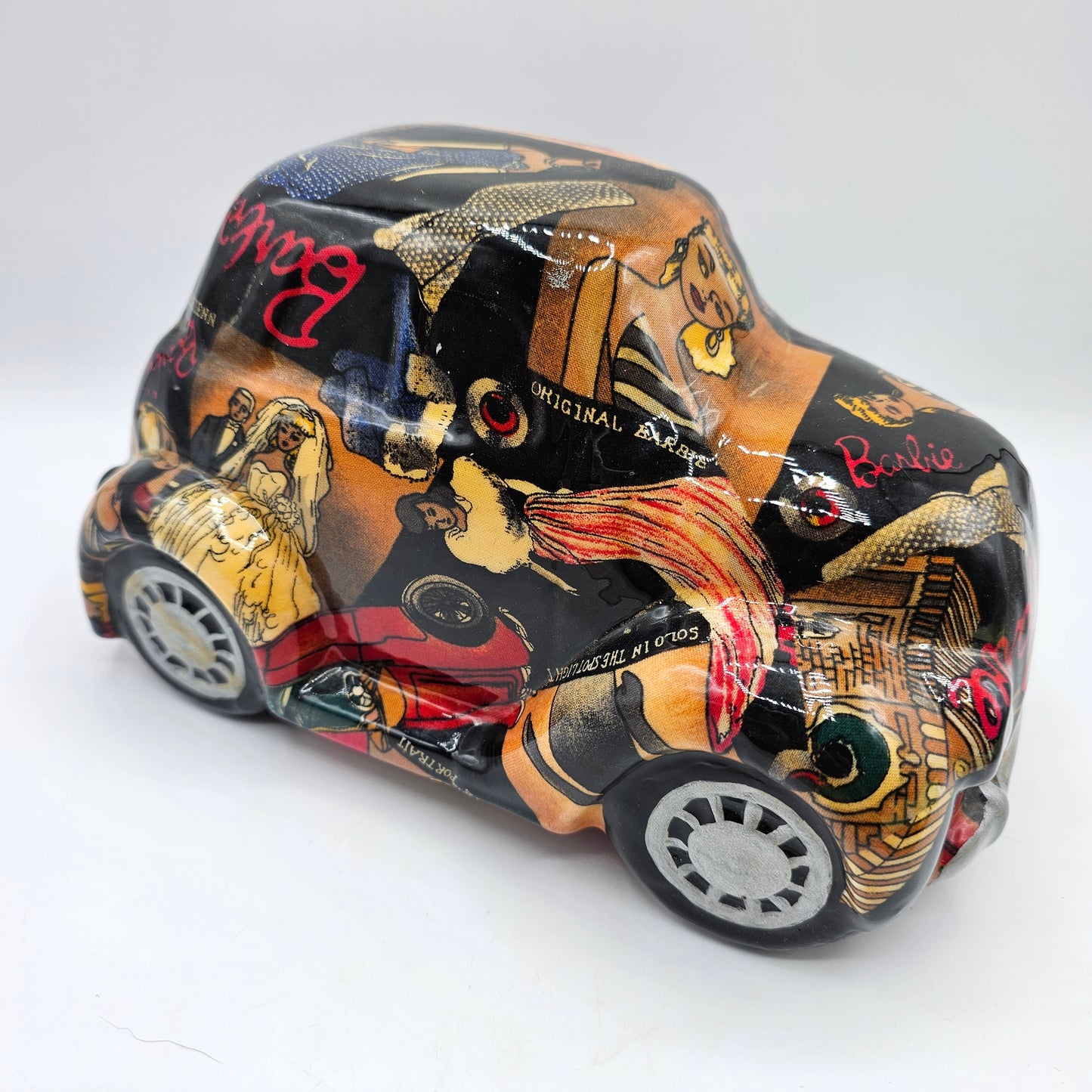 Patchwork Ceramic Original Barbie Car Figurine