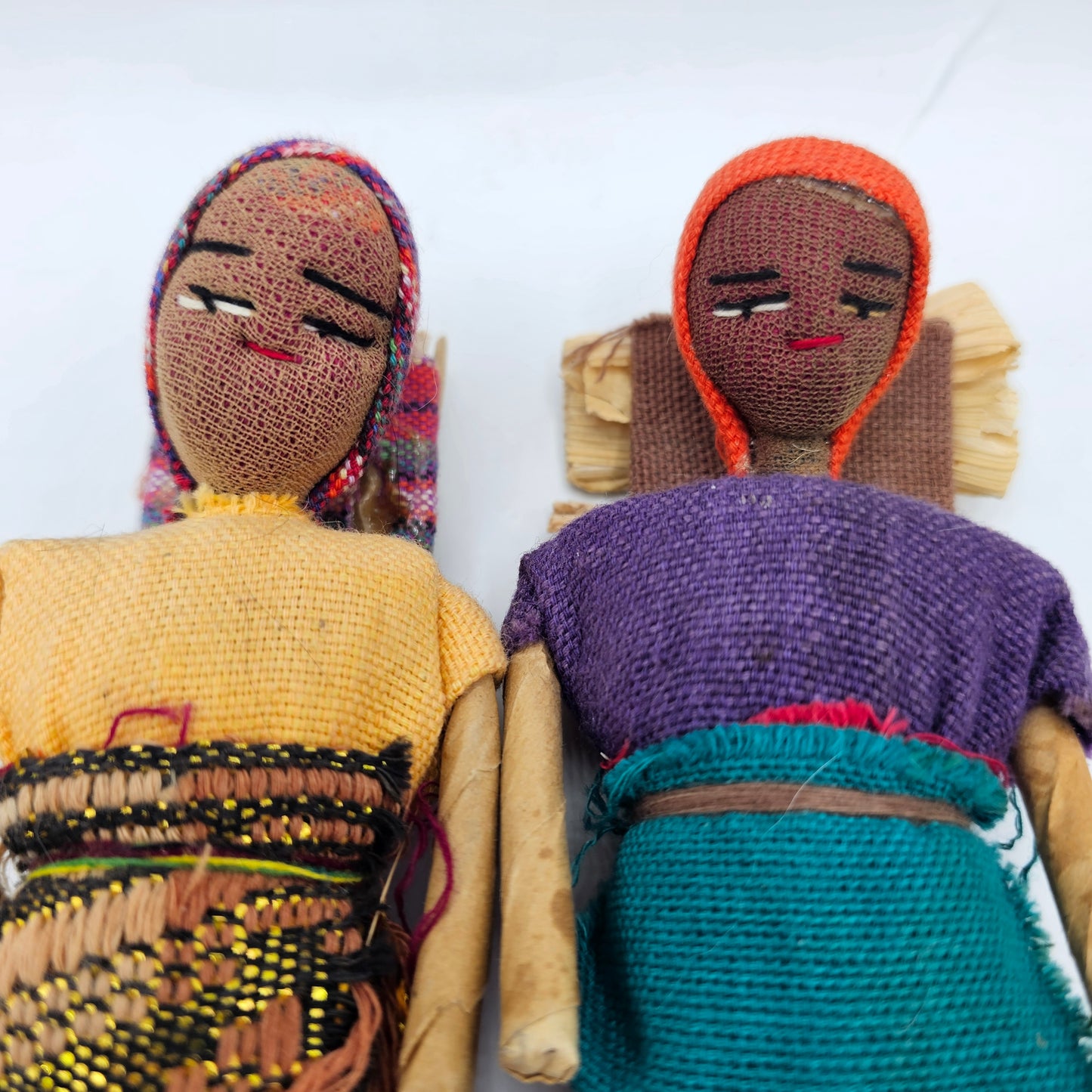 Hand Made Peruvian Doll Figures - Pair
