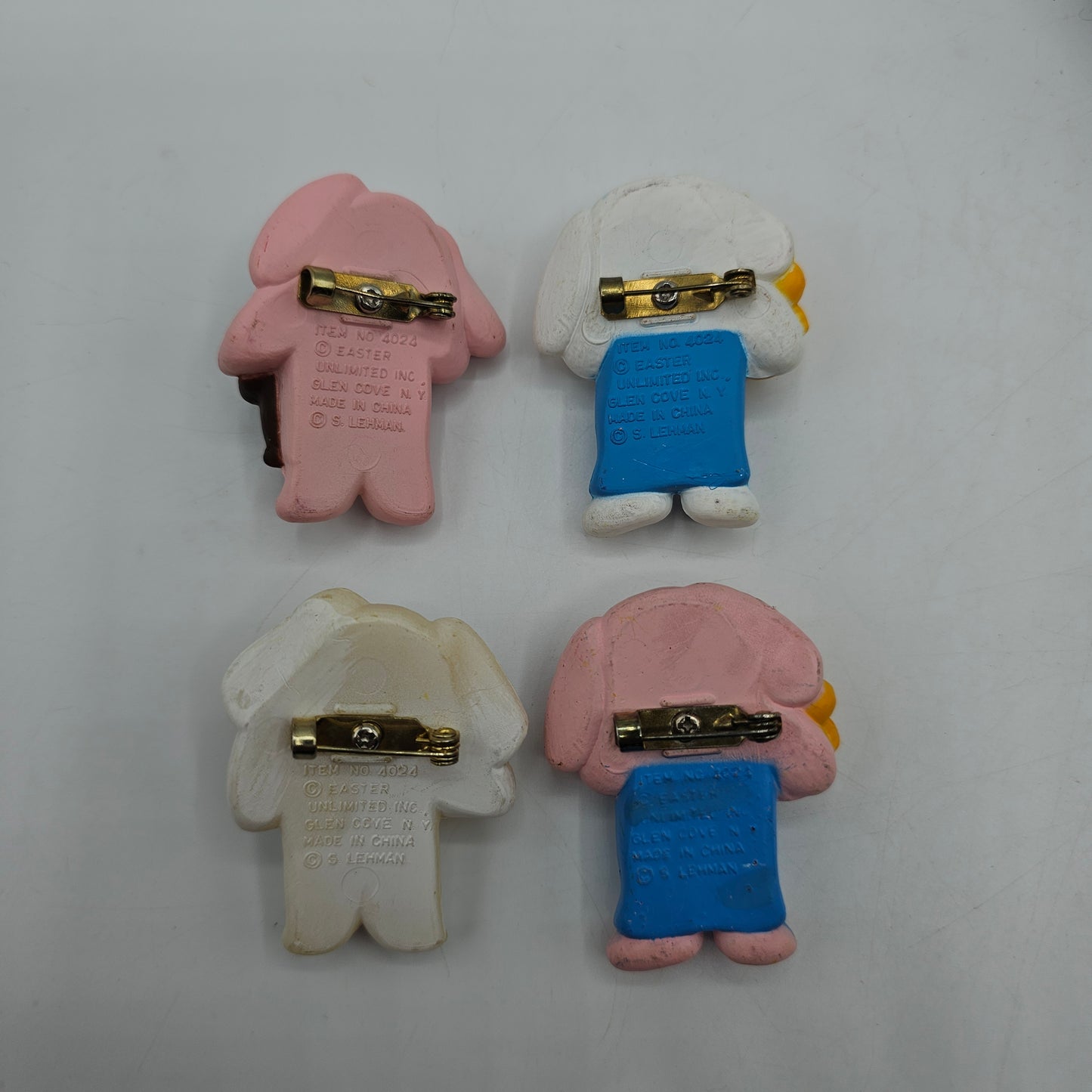 Easter Bunny Pins - Set of 4
