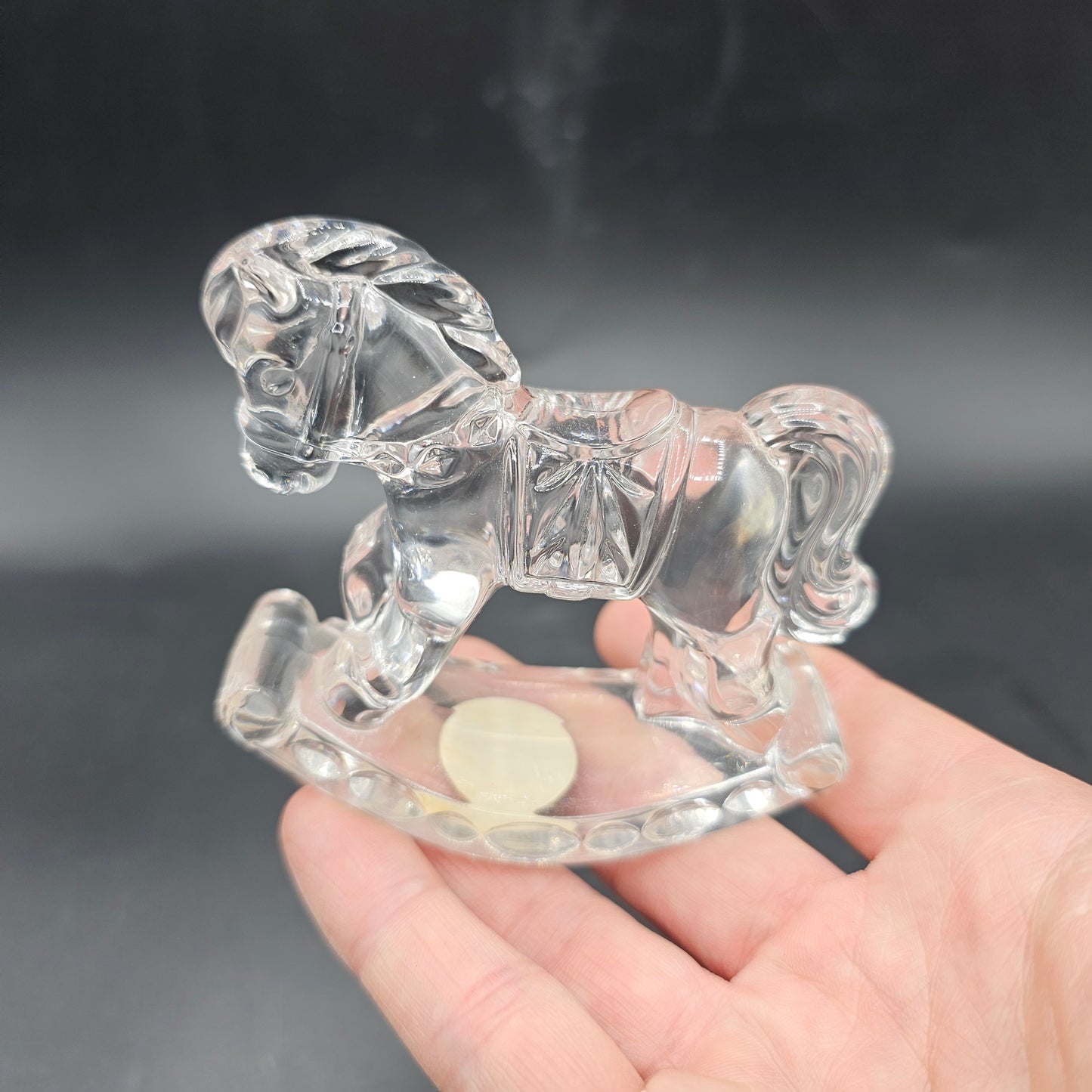 Princess House Lead Crystal Rocker Figurine - Rocking Horse