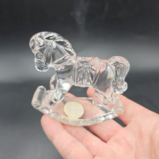 Princess House Lead Crystal Rocker Figurine - Rocking Horse