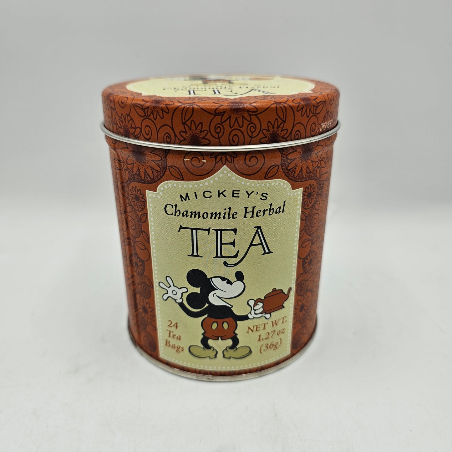 Vintage Mickey Mouse Chamomile Herbal Tea Tin from Disneyland Resort