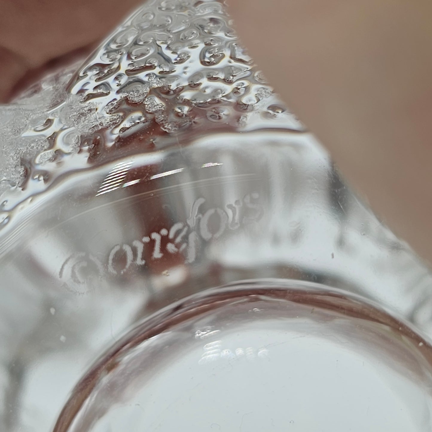 Orrefors Crystal Faceted Glass Firefly Candle Holder